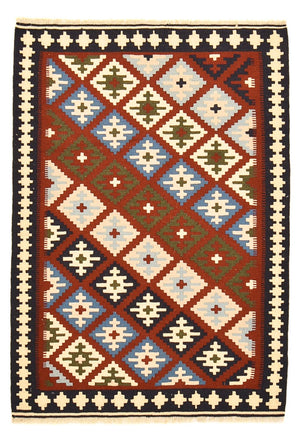 Kelim-tæppe - orientalsk - 145 x 100 cm - flerfarvet