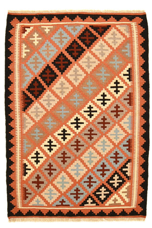 Kelim-tæppe - orientalsk - 145 x 98 cm - flerfarvet