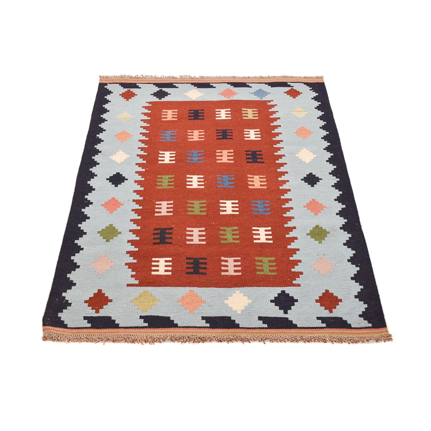 Kelim-tæppe - orientalsk - 145 x 100 cm - flerfarvet