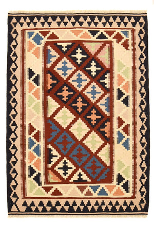 Kelim-tæppe - orientalsk - 147 x 102 cm - flerfarvet