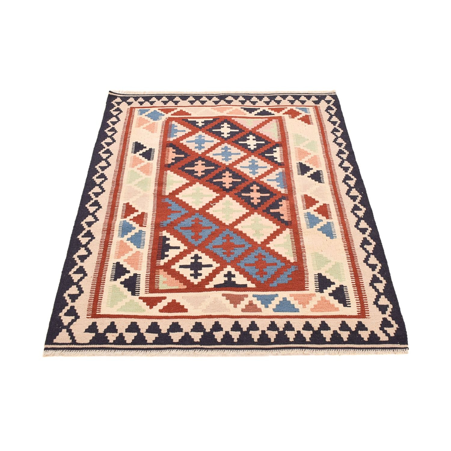 Kelim-tæppe - orientalsk - 147 x 102 cm - flerfarvet