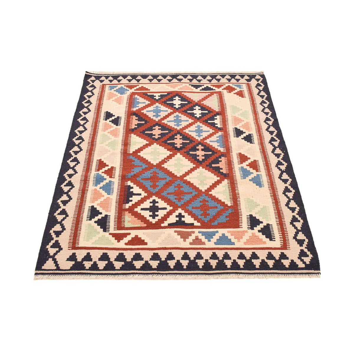 Kelim-tæppe - orientalsk - 147 x 102 cm - flerfarvet