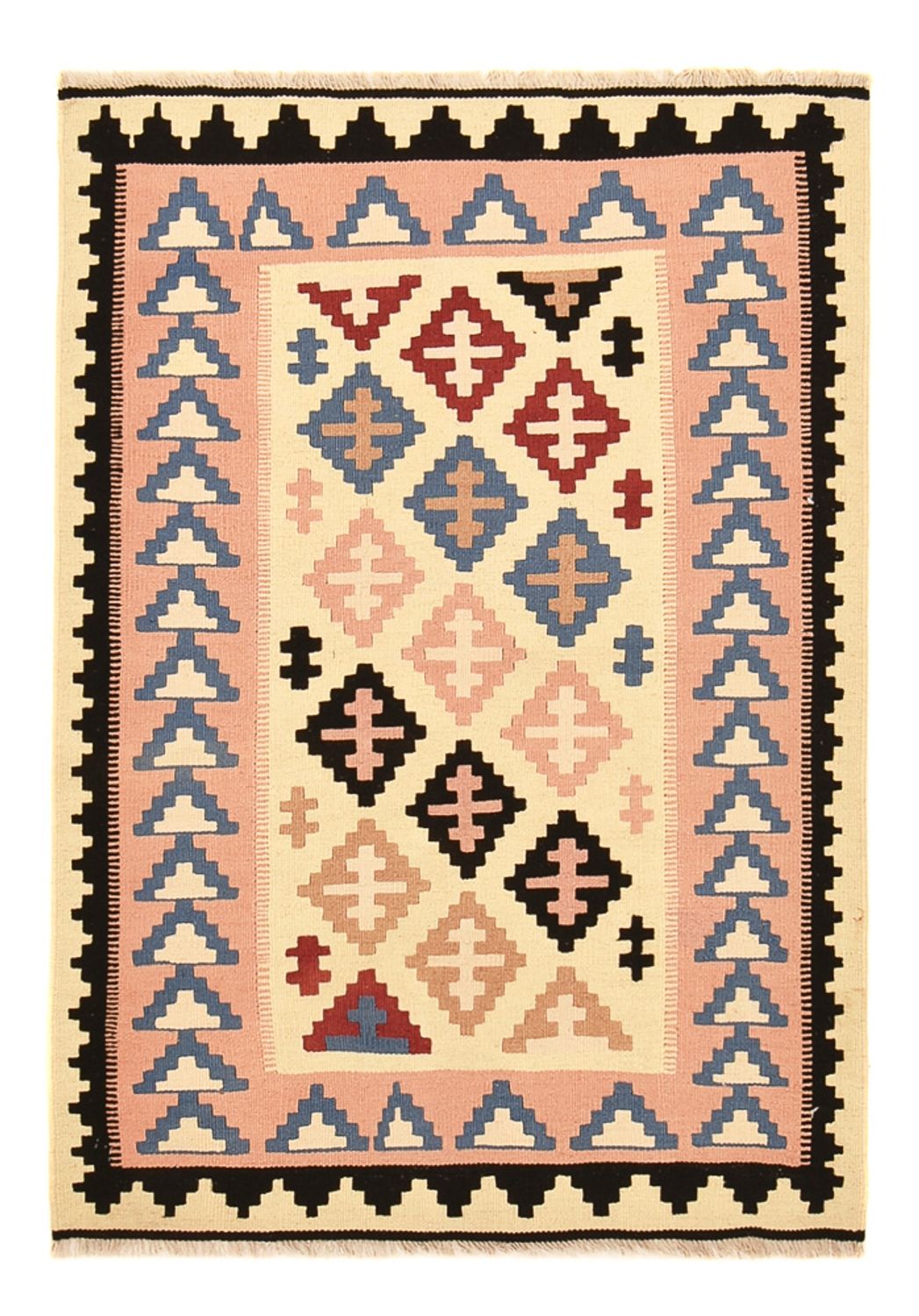 Kelim-tæppe - orientalsk - 145 x 100 cm - flerfarvet