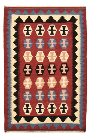 Kelim-tæppe - orientalsk - 150 x 98 cm - flerfarvet