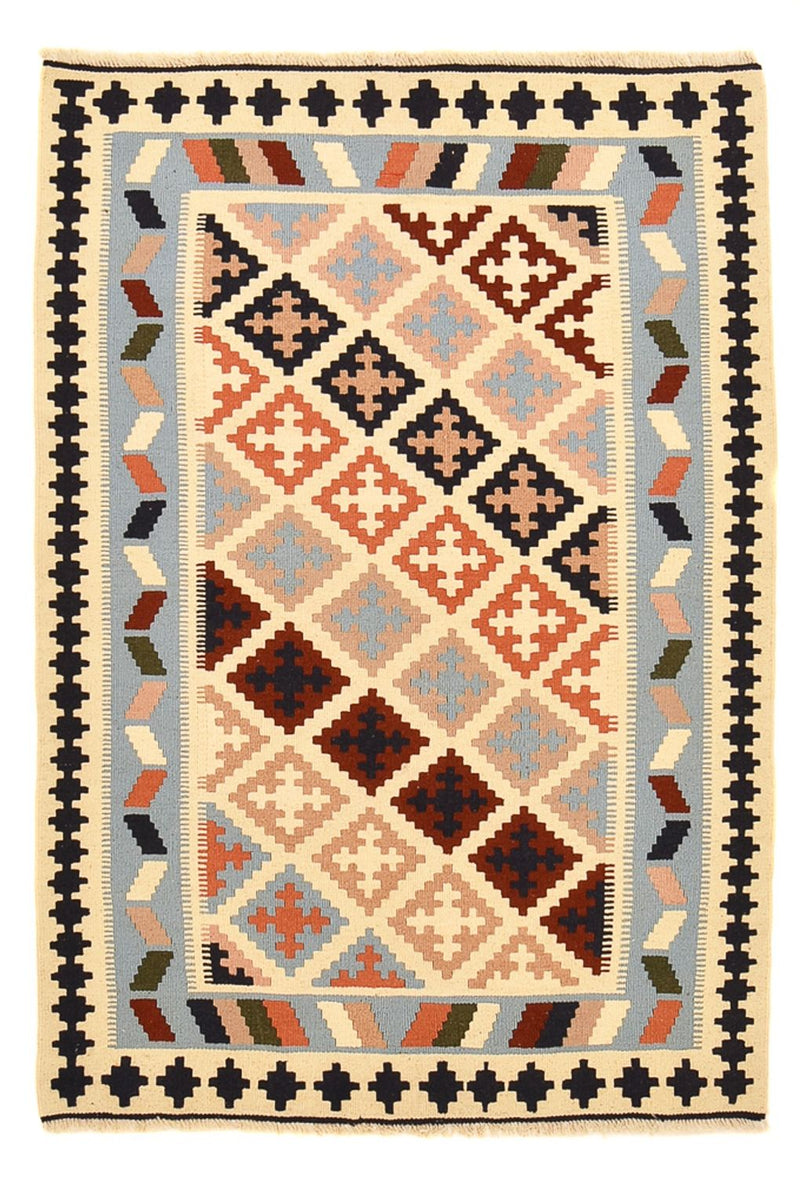 Kelim-tæppe - orientalsk - 147 x 103 cm - flerfarvet