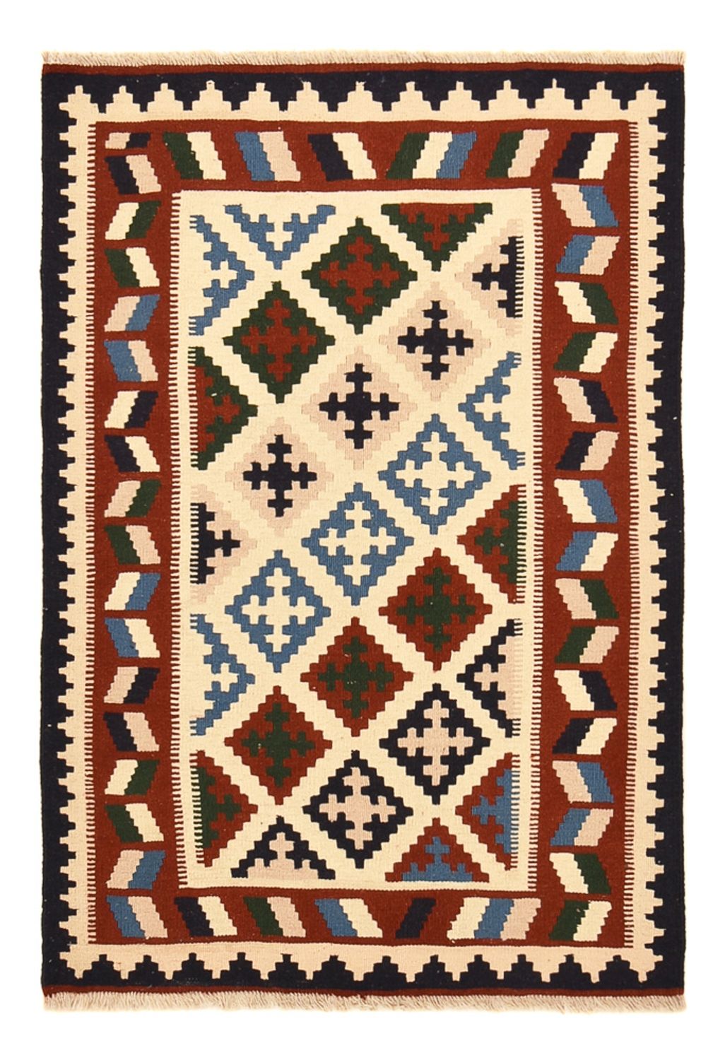 Kelim-tæppe - orientalsk - 148 x 100 cm - flerfarvet