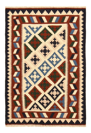 Kelim-tæppe - orientalsk - 148 x 100 cm - flerfarvet