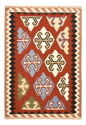 Kelim-tæppe - orientalsk - 146 x 100 cm - flerfarvet