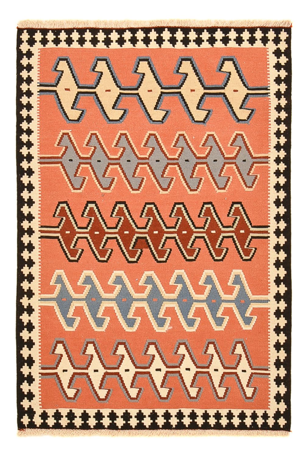 Kelim-tæppe - orientalsk - 152 x 104 cm - flerfarvet