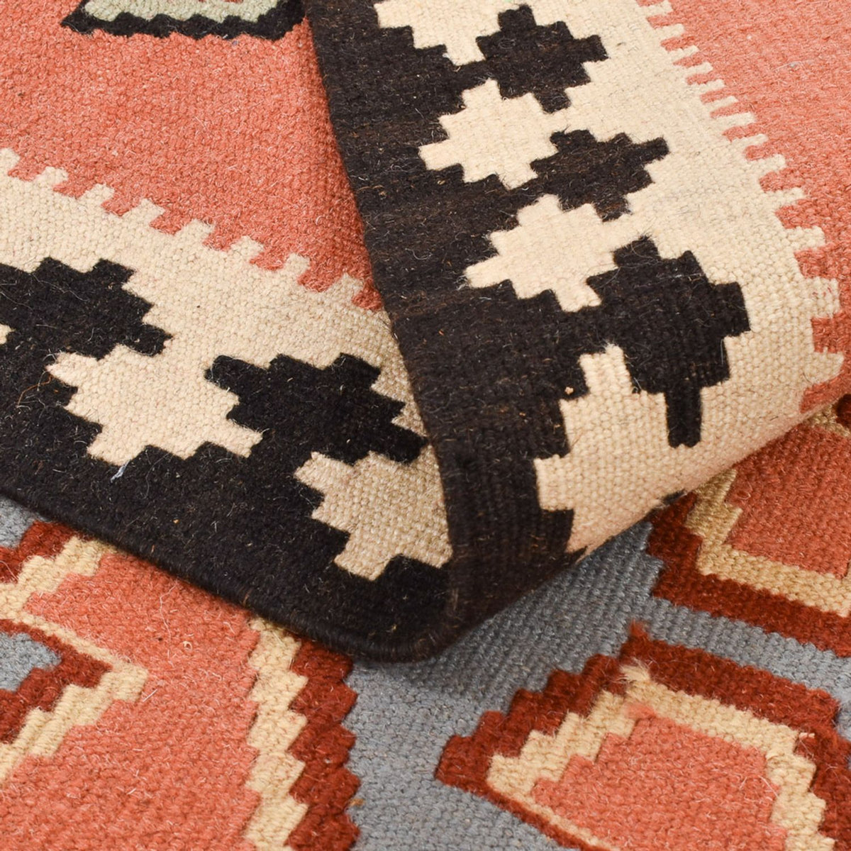 Kelim-tæppe - orientalsk - 152 x 104 cm - flerfarvet