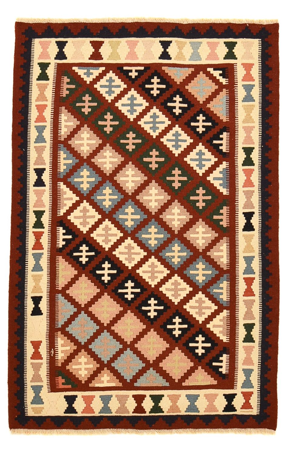 Kelim-tæppe - orientalsk - 150 x 100 cm - flerfarvet