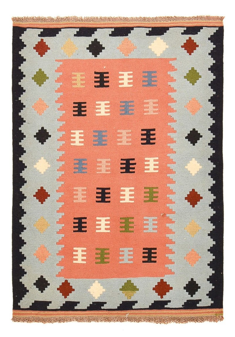 Kelim-tæppe - orientalsk - 143 x 100 cm - flerfarvet