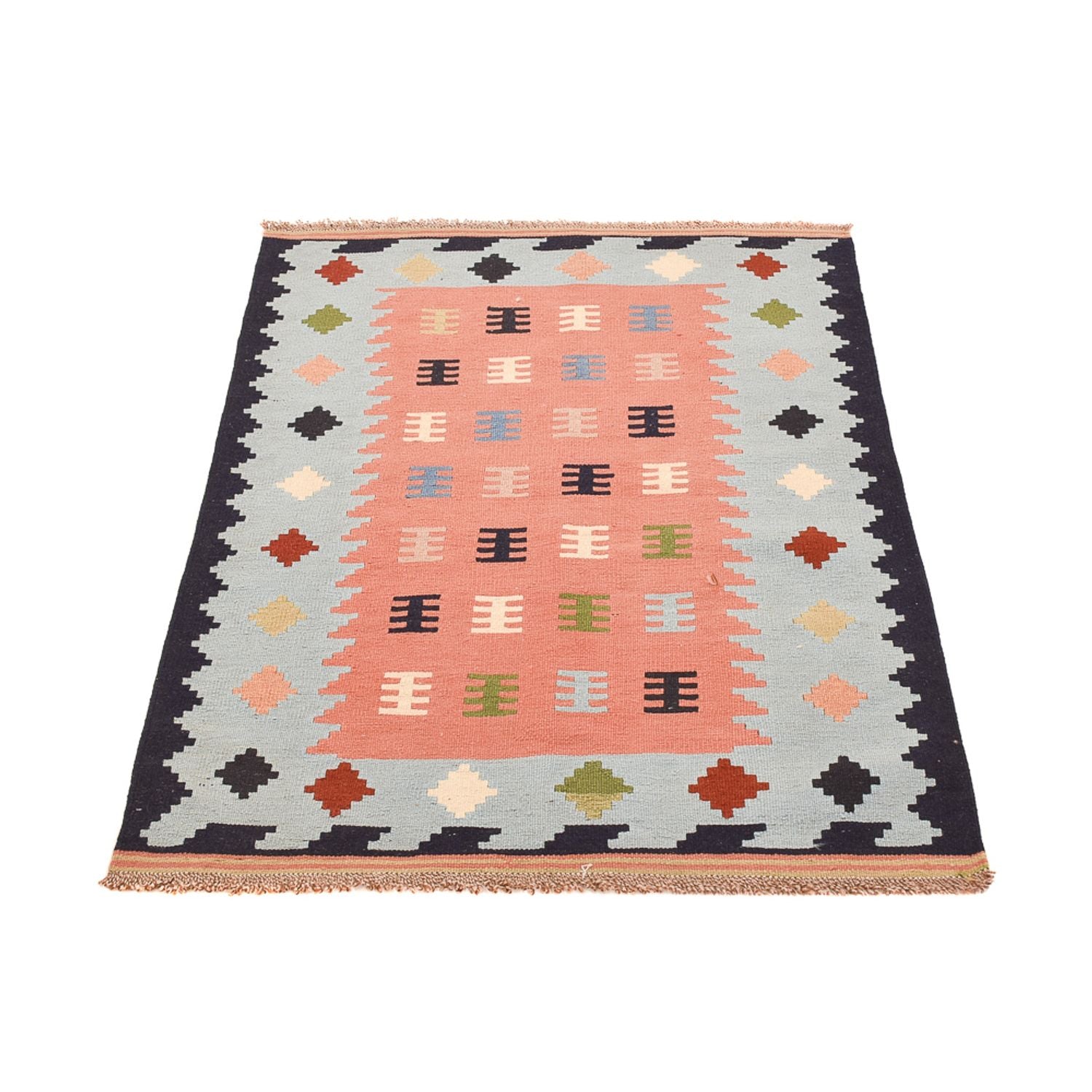 Kelim-tæppe - orientalsk - 143 x 100 cm - flerfarvet