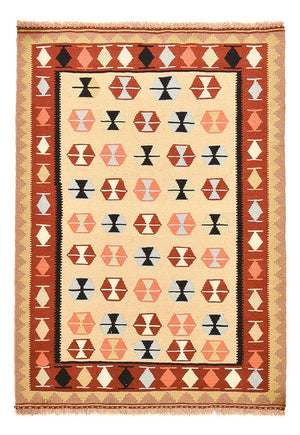 Kelim-tæppe - orientalsk - 152 x 107 cm - flerfarvet