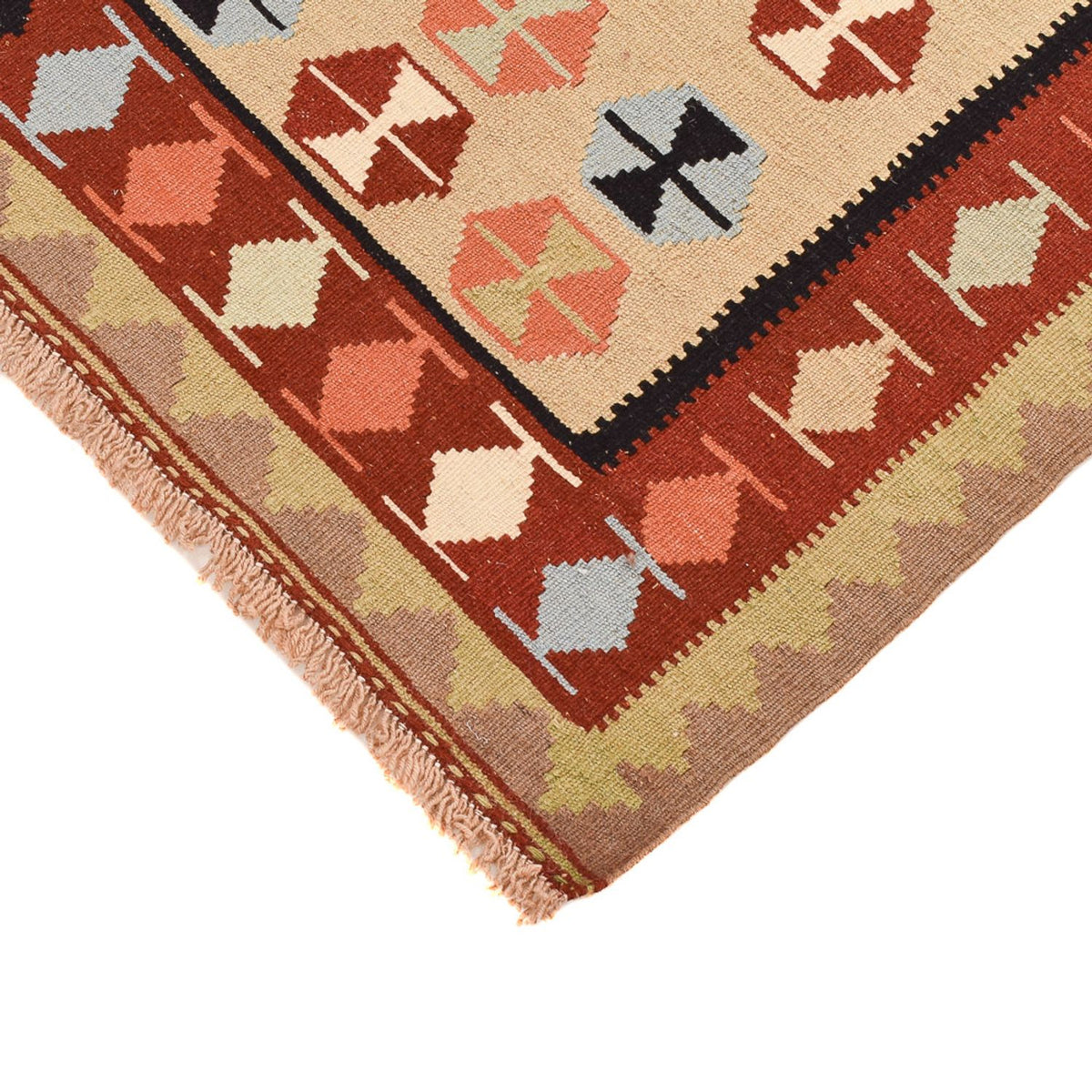 Kelim-tæppe - orientalsk - 152 x 107 cm - flerfarvet