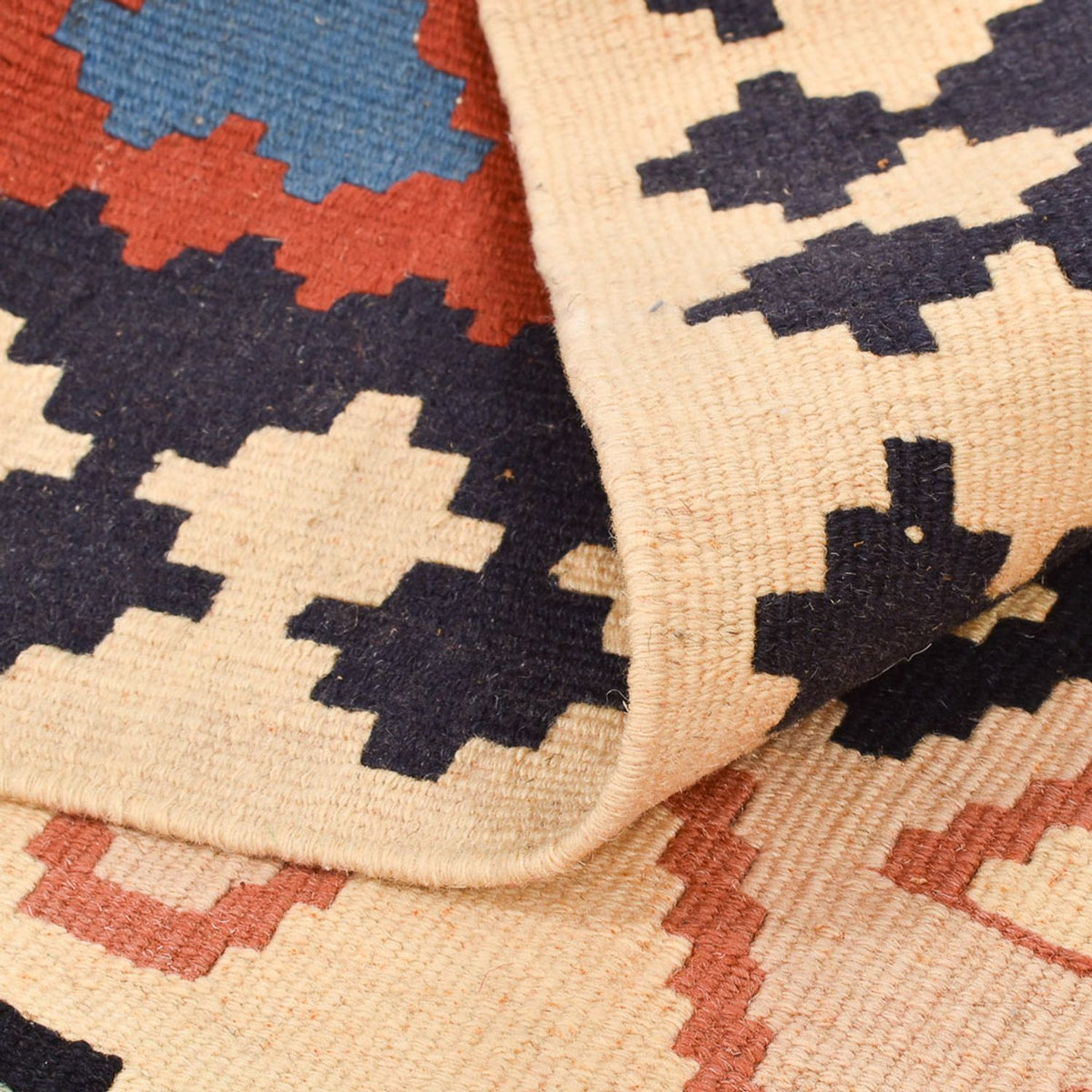 Kelim-tæppe - orientalsk - 147 x 105 cm - flerfarvet