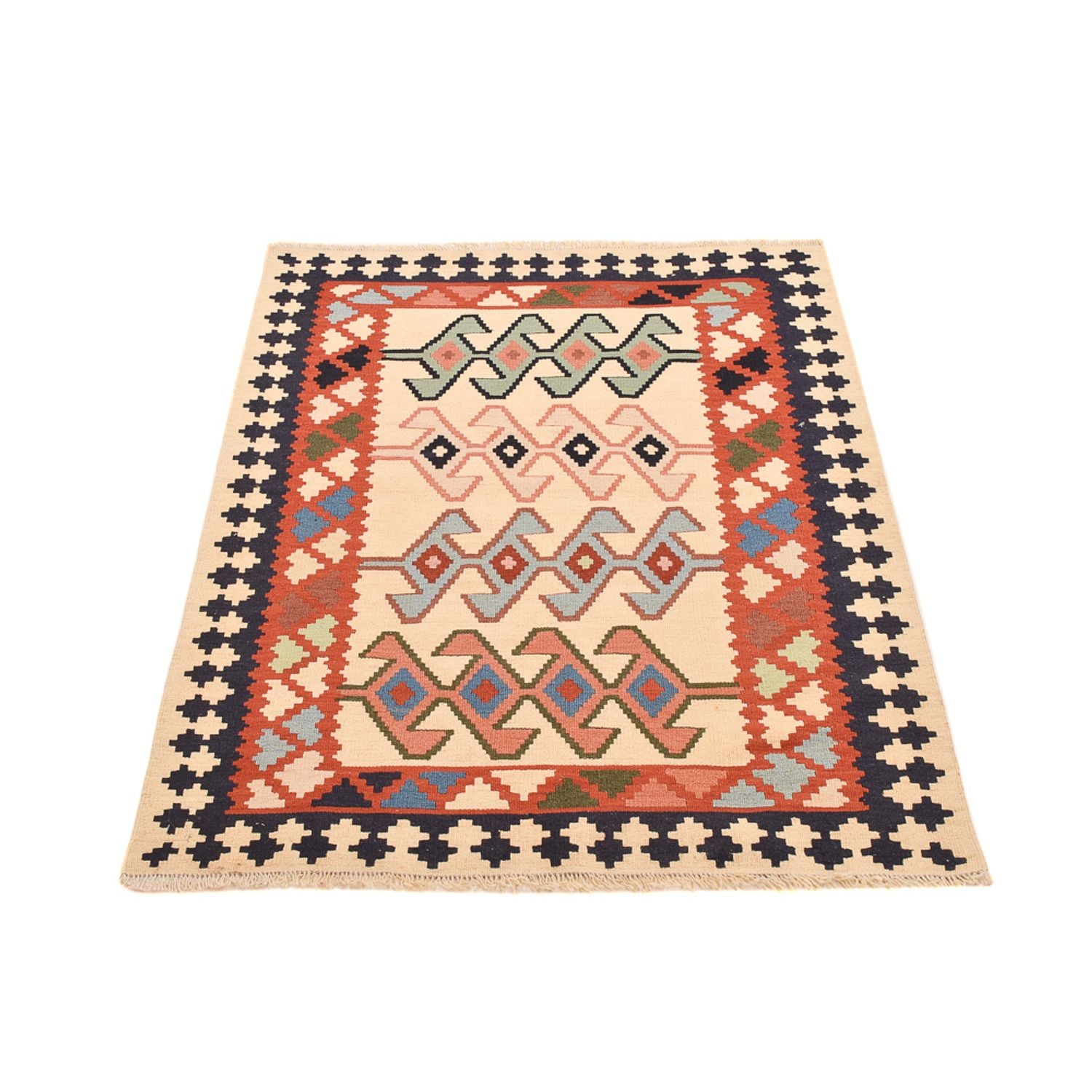 Kelim-tæppe - orientalsk - 147 x 105 cm - flerfarvet