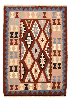 Kelim-tæppe - orientalsk - 142 x 100 cm - flerfarvet