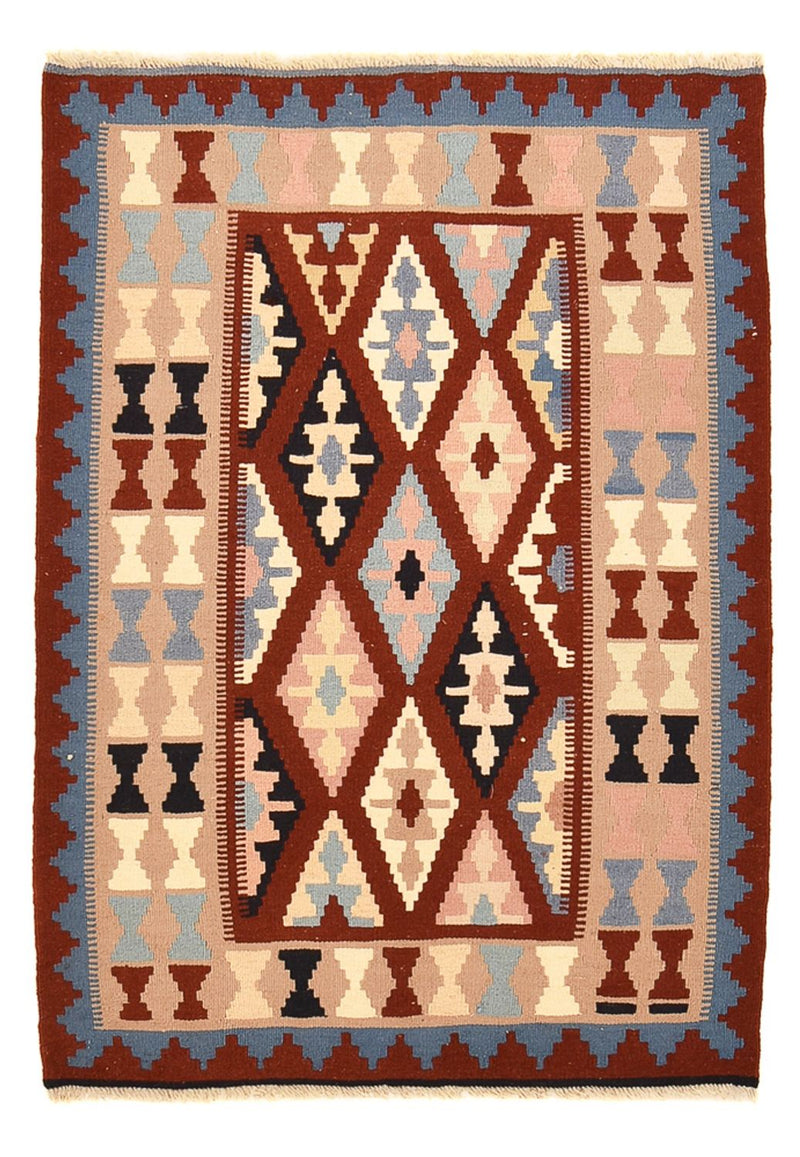 Kelim-tæppe - orientalsk - 142 x 100 cm - flerfarvet