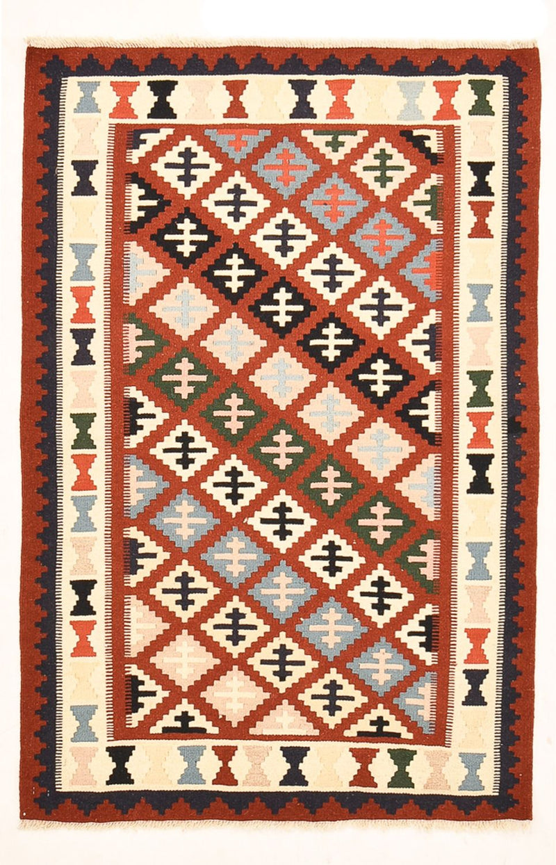 Kelim-tæppe - orientalsk - 155 x 100 cm - flerfarvet