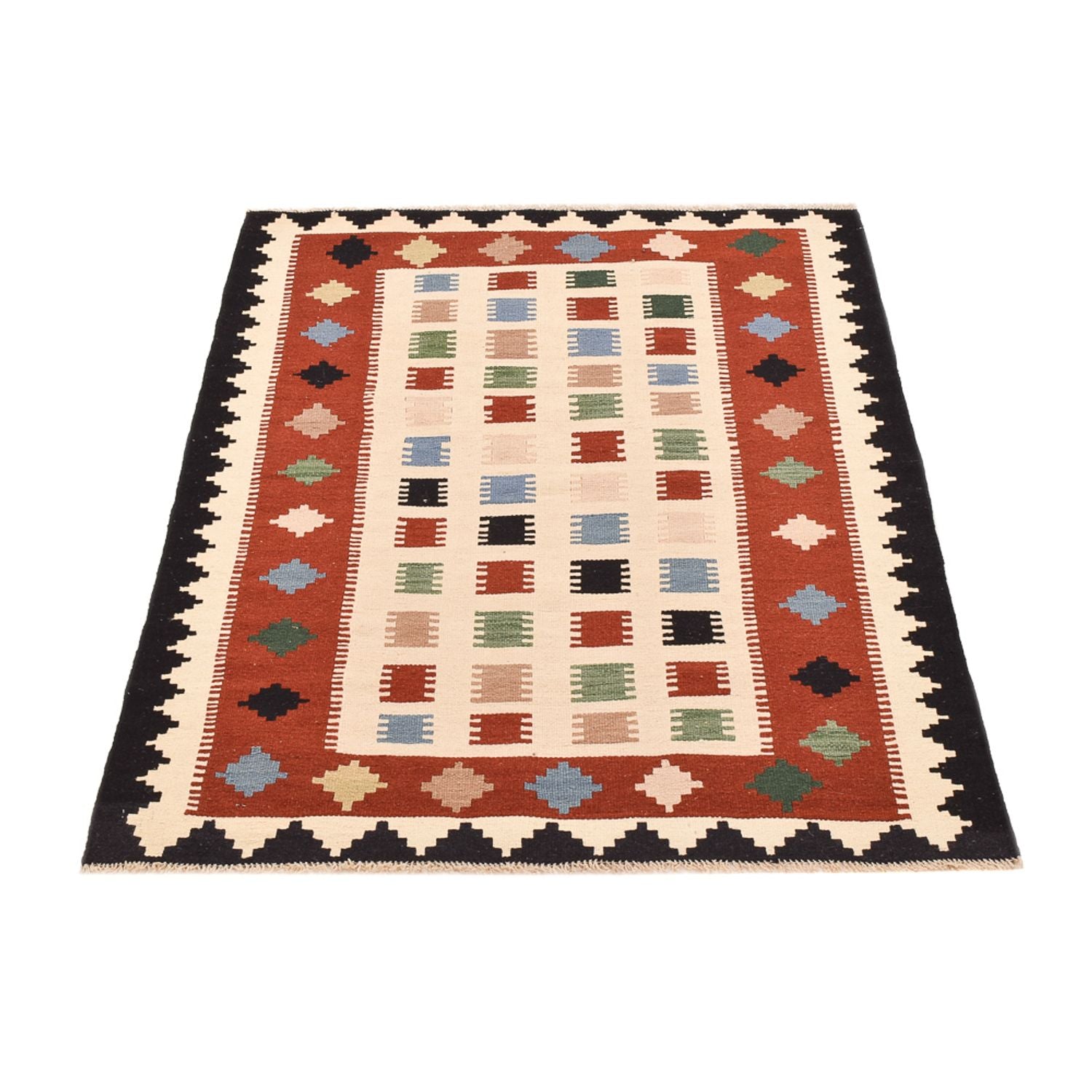 Kelim-tæppe - orientalsk - 146 x 103 cm - flerfarvet