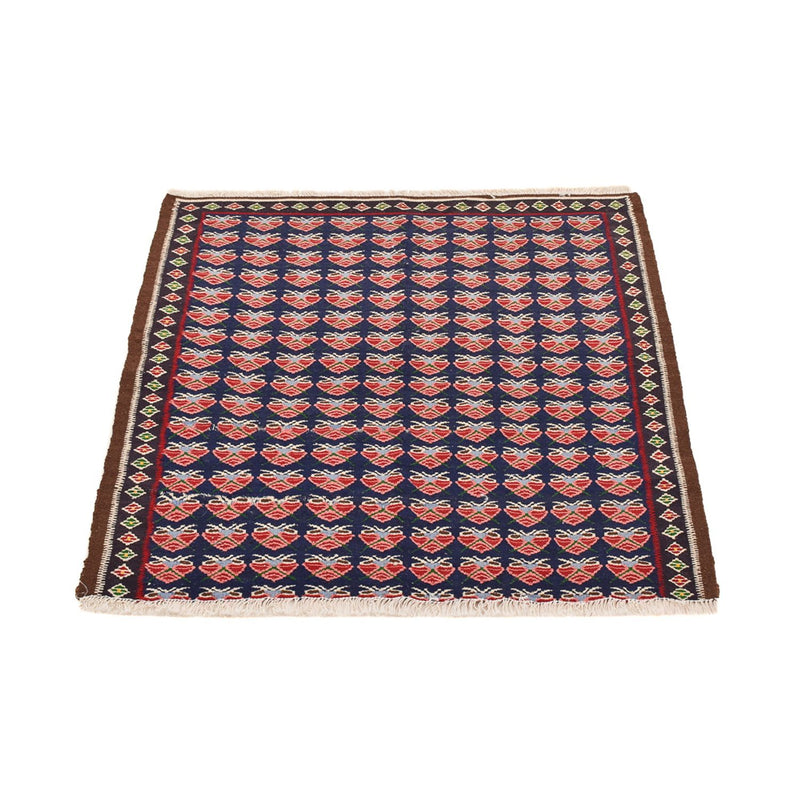 Kelim-tæppe - orientalsk firkantet  - 66 x 66 cm - flerfarvet