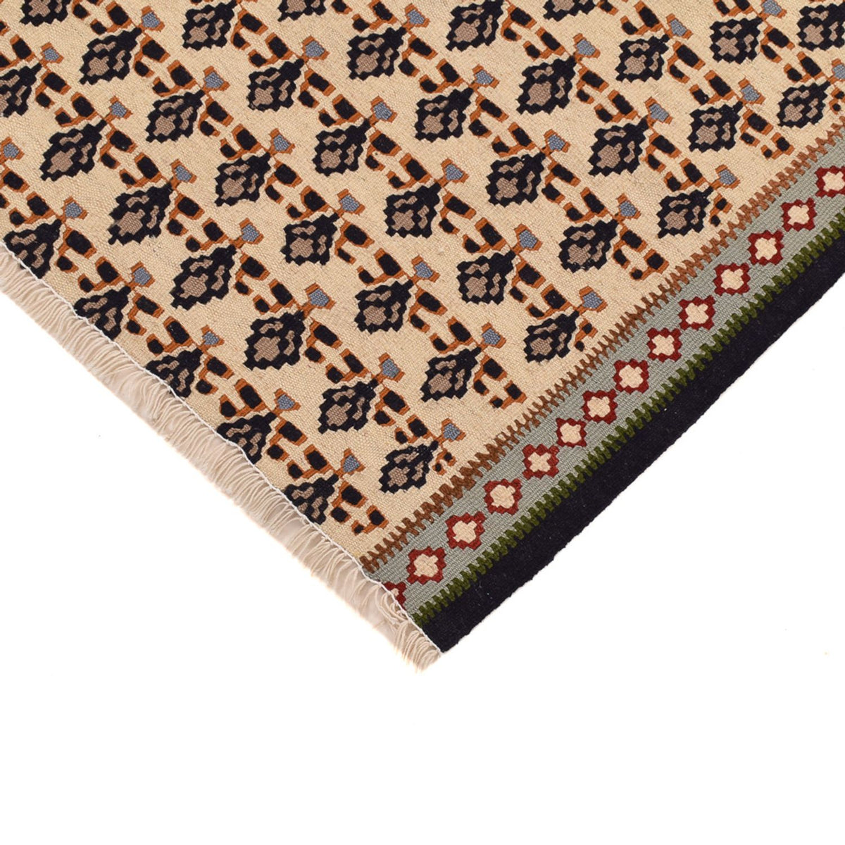 Kelim-tæppe - orientalsk - 85 x 82 cm - creme