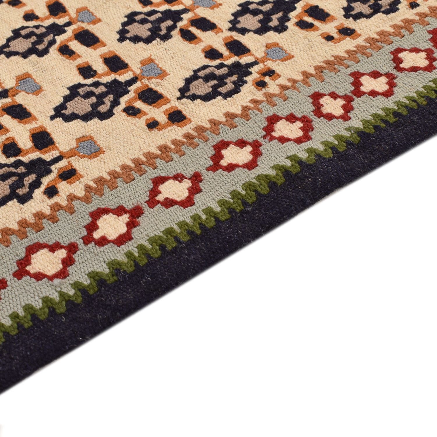 Kelim-tæppe - orientalsk - 85 x 82 cm - creme