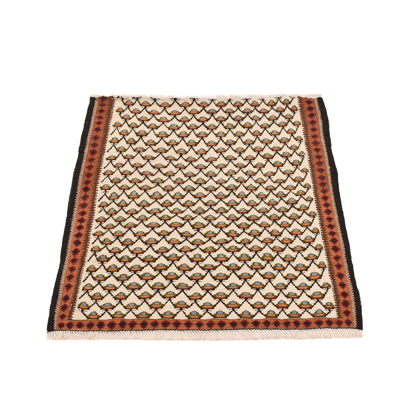 Kelim-tæppe - orientalsk - 88 x 85 cm - creme