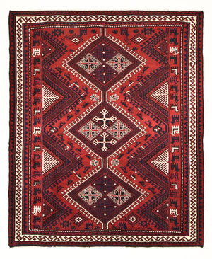 Persisk tæppe - Nomadisk - 260 x 217 cm - bordeaux rød