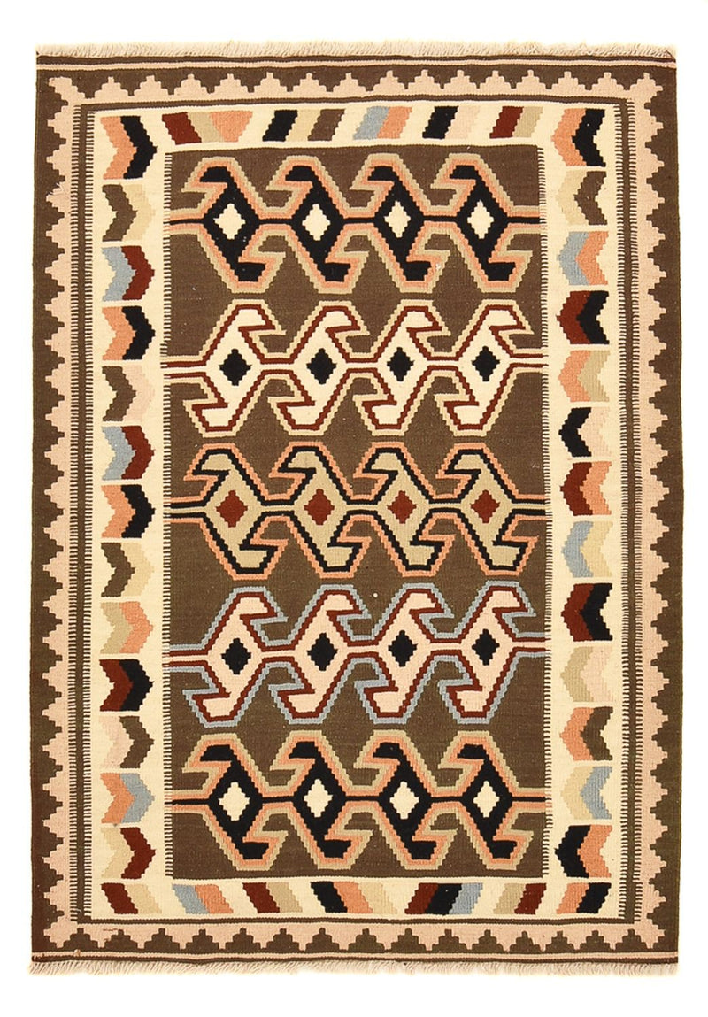 Kelim-tæppe - orientalsk - 145 x 104 cm - flerfarvet