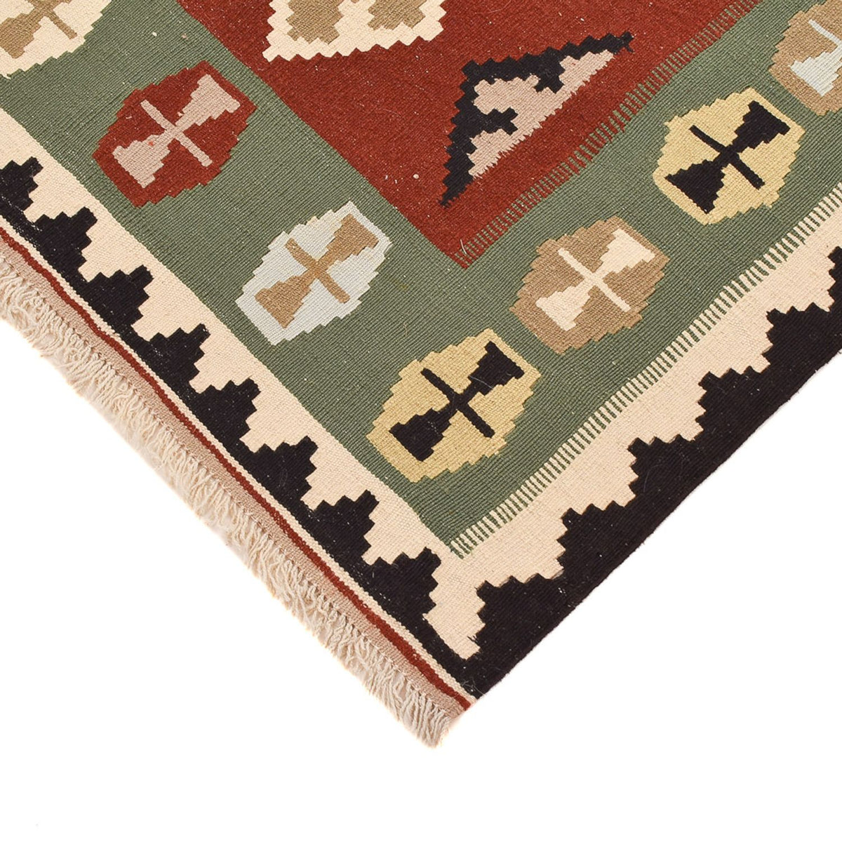 Kelim-tæppe - orientalsk - 146 x 110 cm - flerfarvet