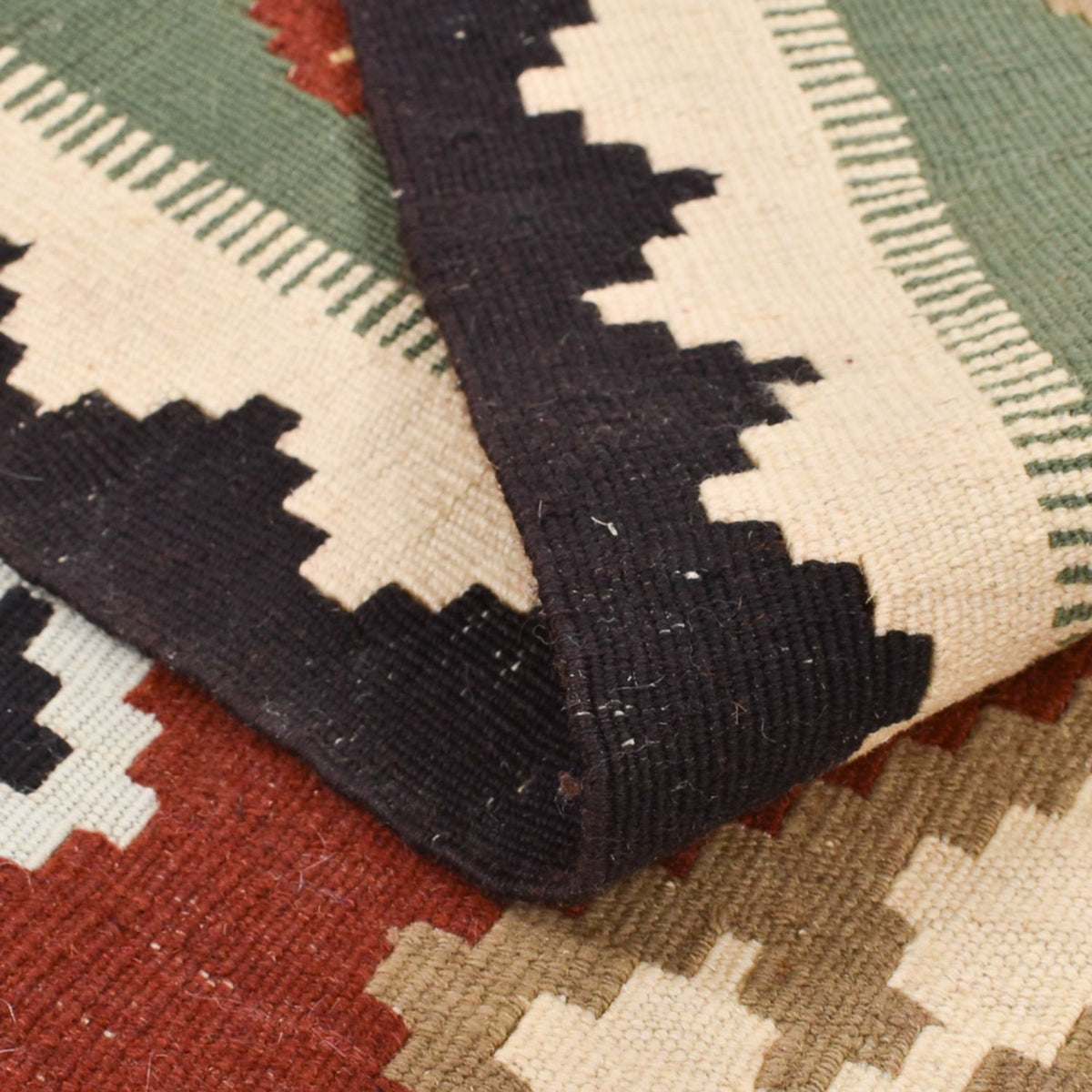 Kelim-tæppe - orientalsk - 146 x 110 cm - flerfarvet