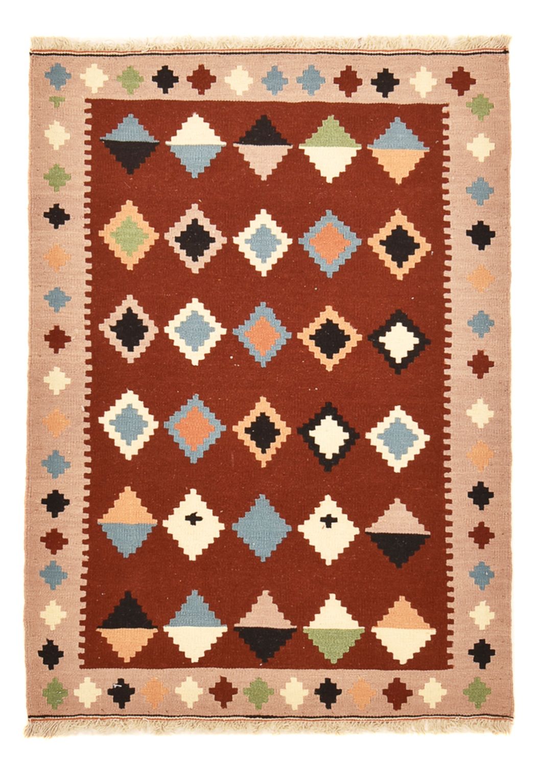 Kelim-tæppe - orientalsk - 147 x 103 cm - flerfarvet
