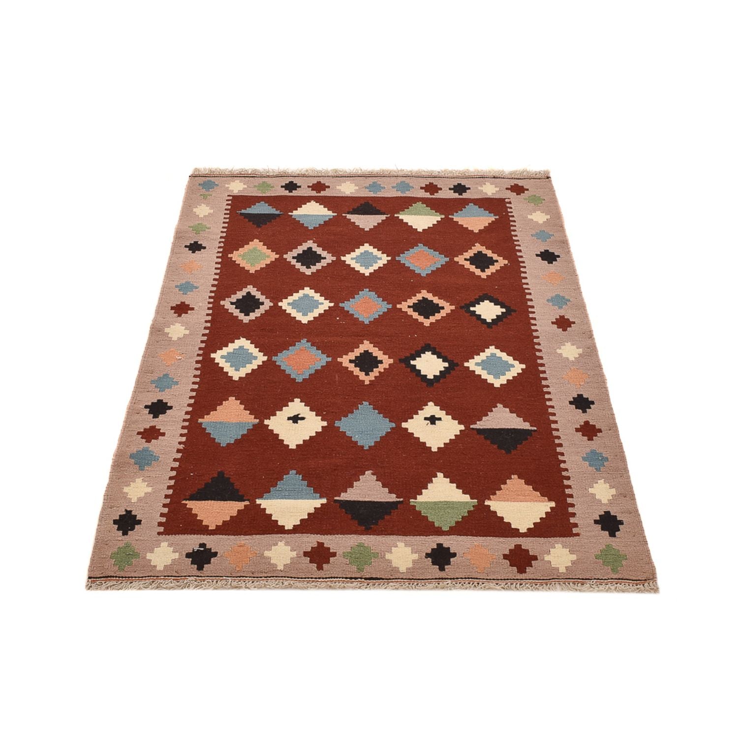 Kelim-tæppe - orientalsk - 147 x 103 cm - flerfarvet
