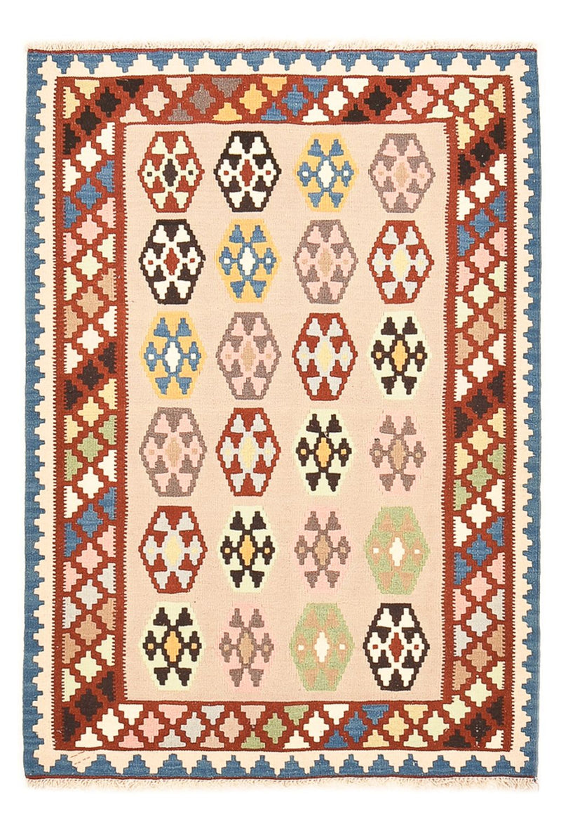 Kelim-tæppe - orientalsk - 146 x 103 cm - flerfarvet