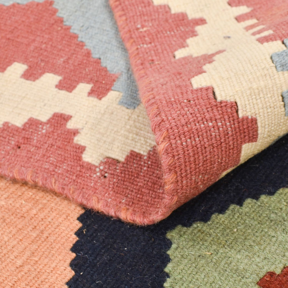 Kelim-tæppe - orientalsk - 145 x 94 cm - flerfarvet