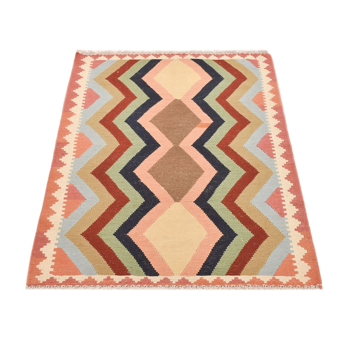 Kelim-tæppe - orientalsk - 145 x 94 cm - flerfarvet