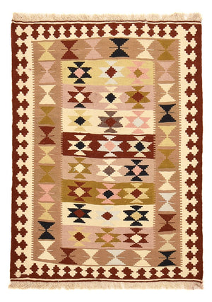 Kelim-tæppe - orientalsk - 148 x 111 cm - flerfarvet