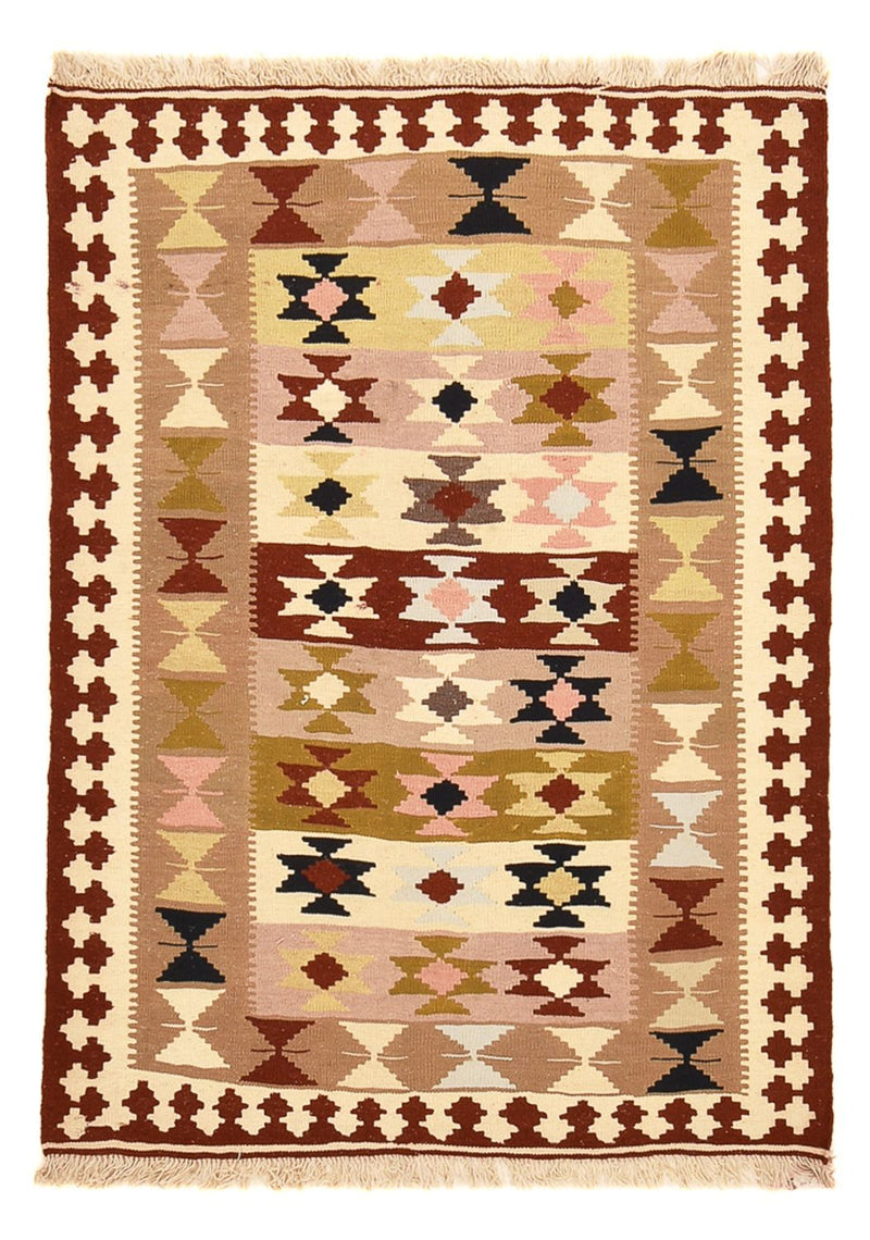 Kelim-tæppe - orientalsk - 148 x 111 cm - flerfarvet