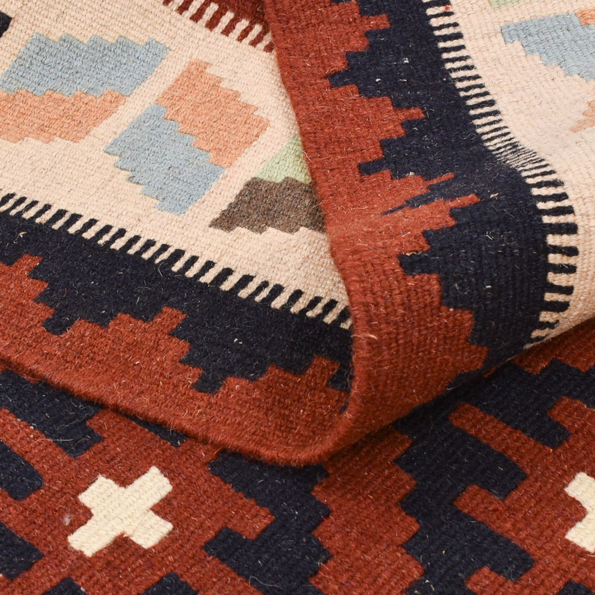 Kelim-tæppe - orientalsk - 150 x 104 cm - flerfarvet