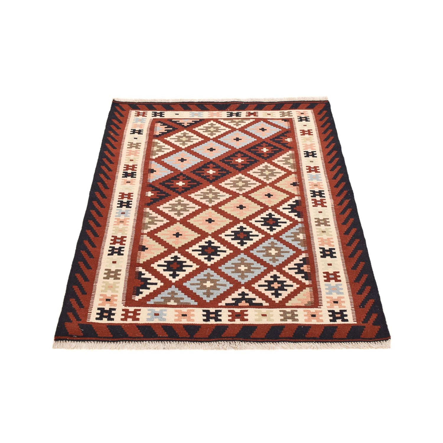 Kelim-tæppe - orientalsk - 146 x 102 cm - flerfarvet