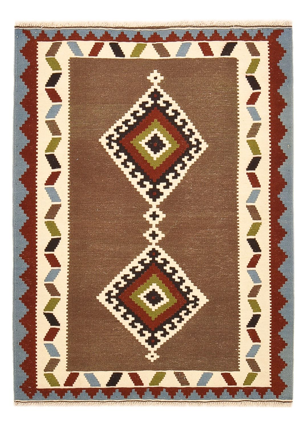 Kelim-tæppe - orientalsk - 147 x 104 cm - flerfarvet