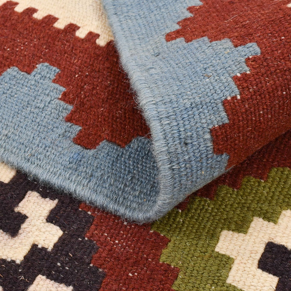 Kelim-tæppe - orientalsk - 147 x 104 cm - flerfarvet