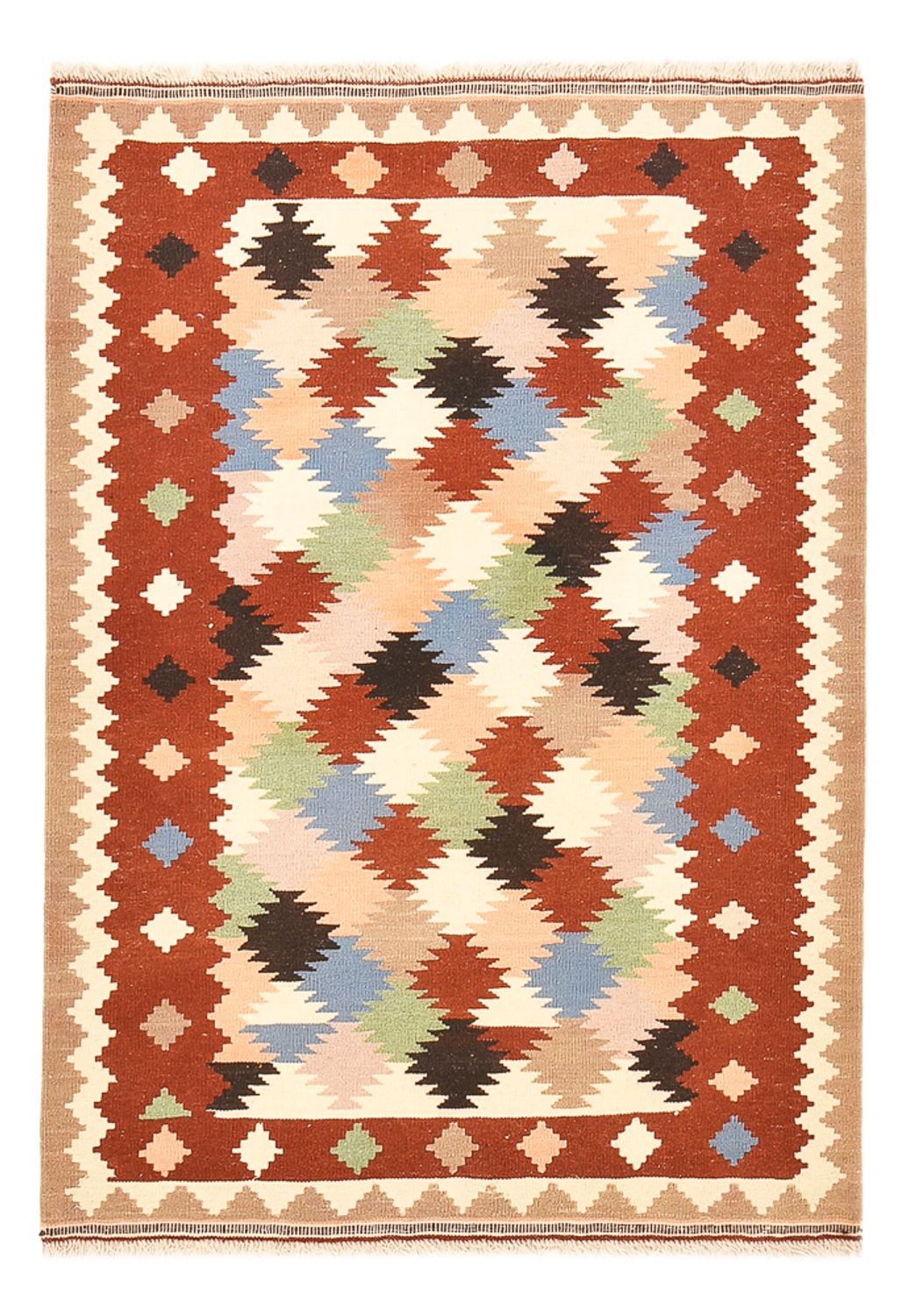 Kelim-tæppe - orientalsk - 150 x 105 cm - flerfarvet