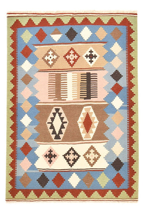 Kelim-tæppe - orientalsk - 144 x 102 cm - flerfarvet