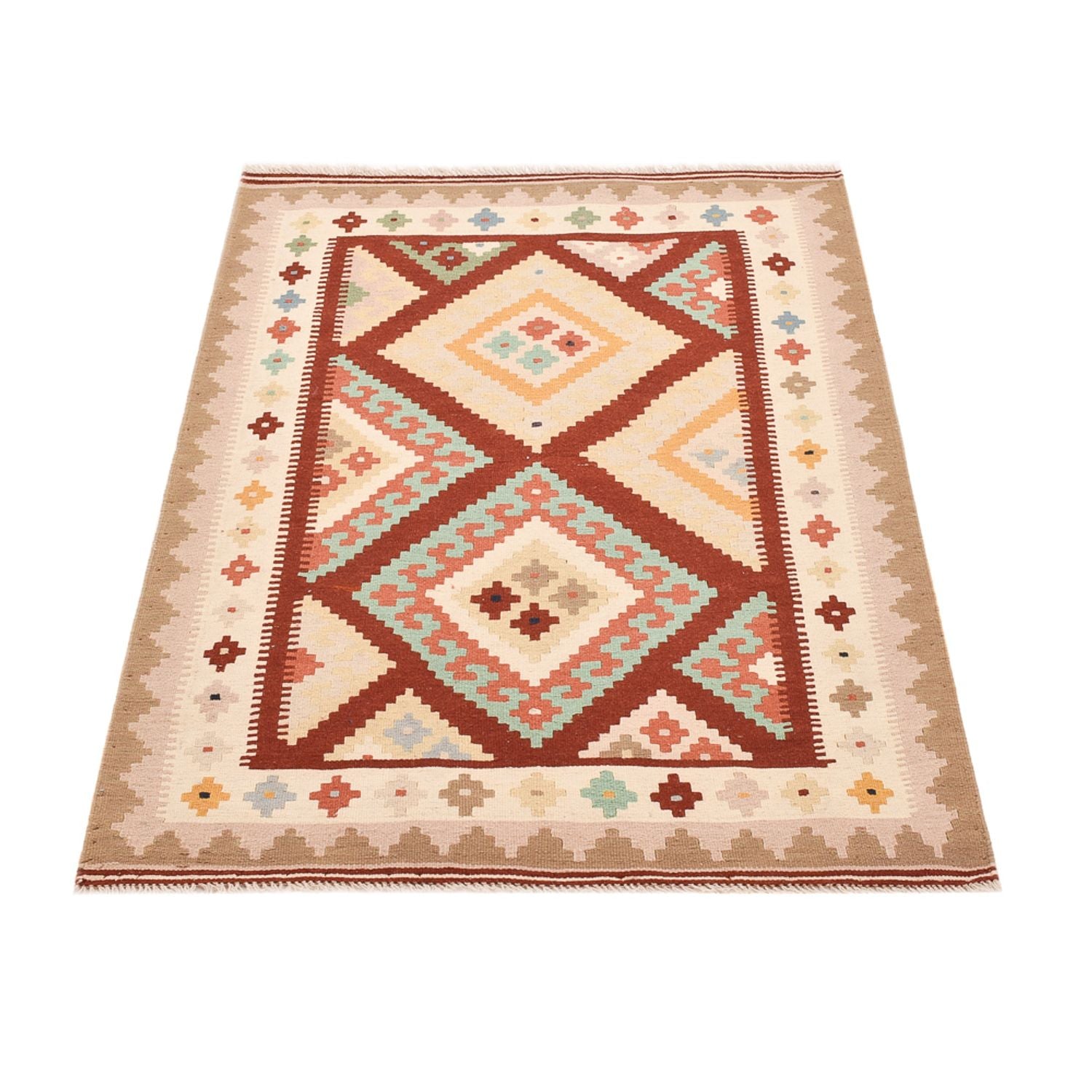 Kelim-tæppe - orientalsk - 150 x 103 cm - flerfarvet