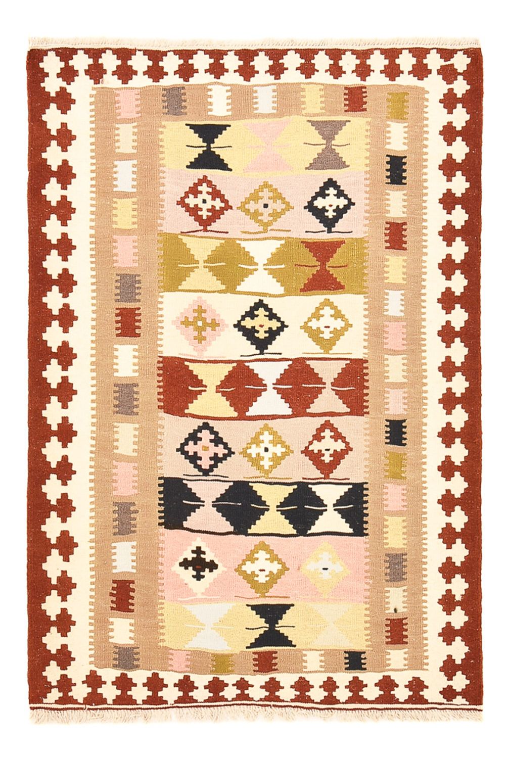 Kelim-tæppe - orientalsk - 150 x 102 cm - flerfarvet