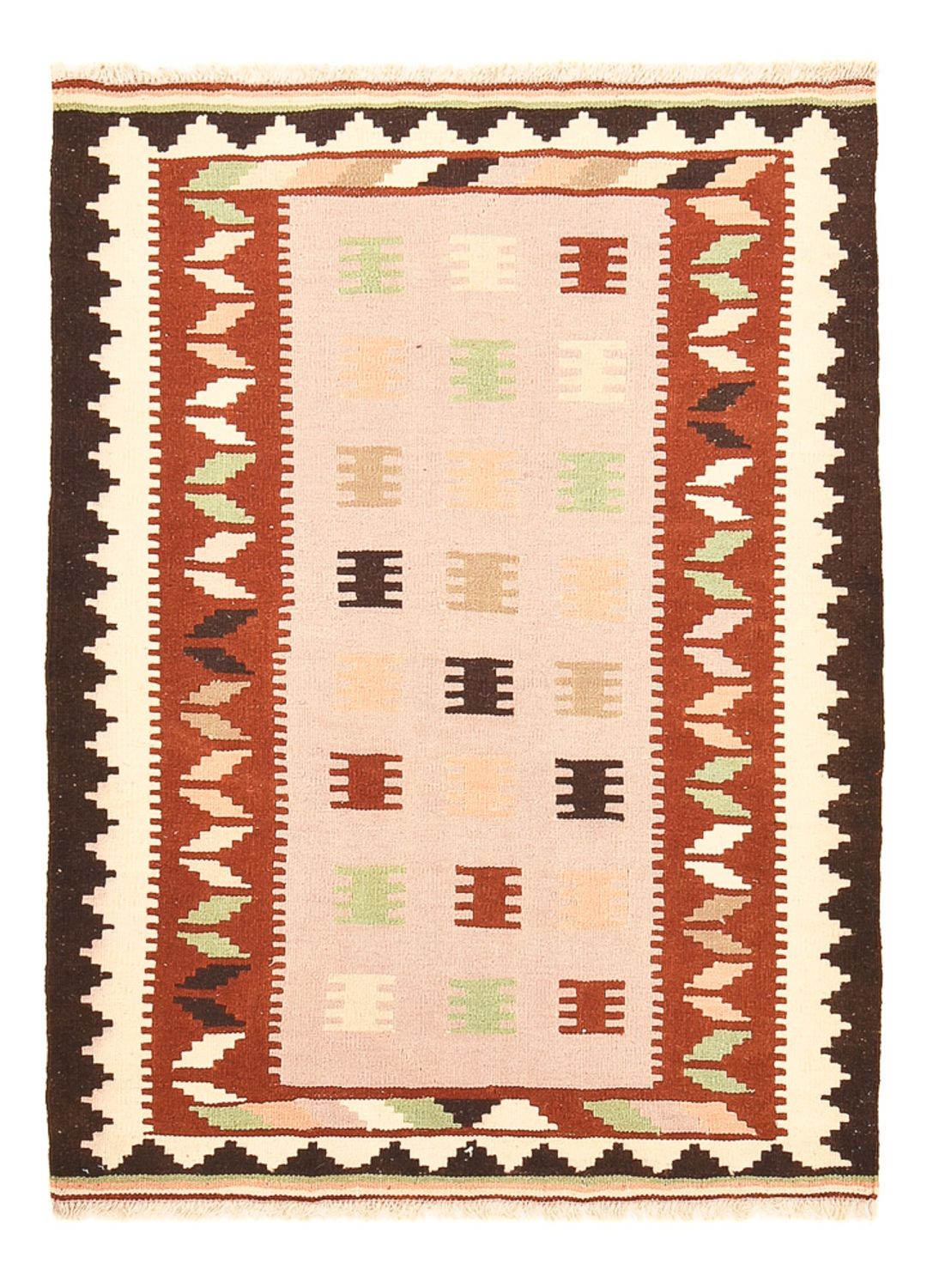 Kelim-tæppe - orientalsk - 142 x 102 cm - flerfarvet