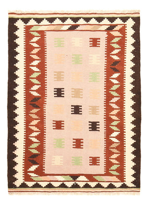 Kelim-tæppe - orientalsk - 142 x 102 cm - flerfarvet